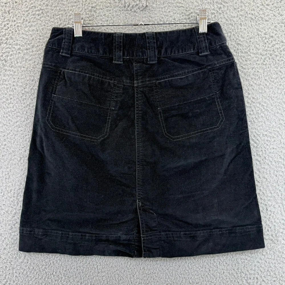 Athleta Black Corduroy Mini Skirt Womens 4 Stretch Utility Pocket Style 720944